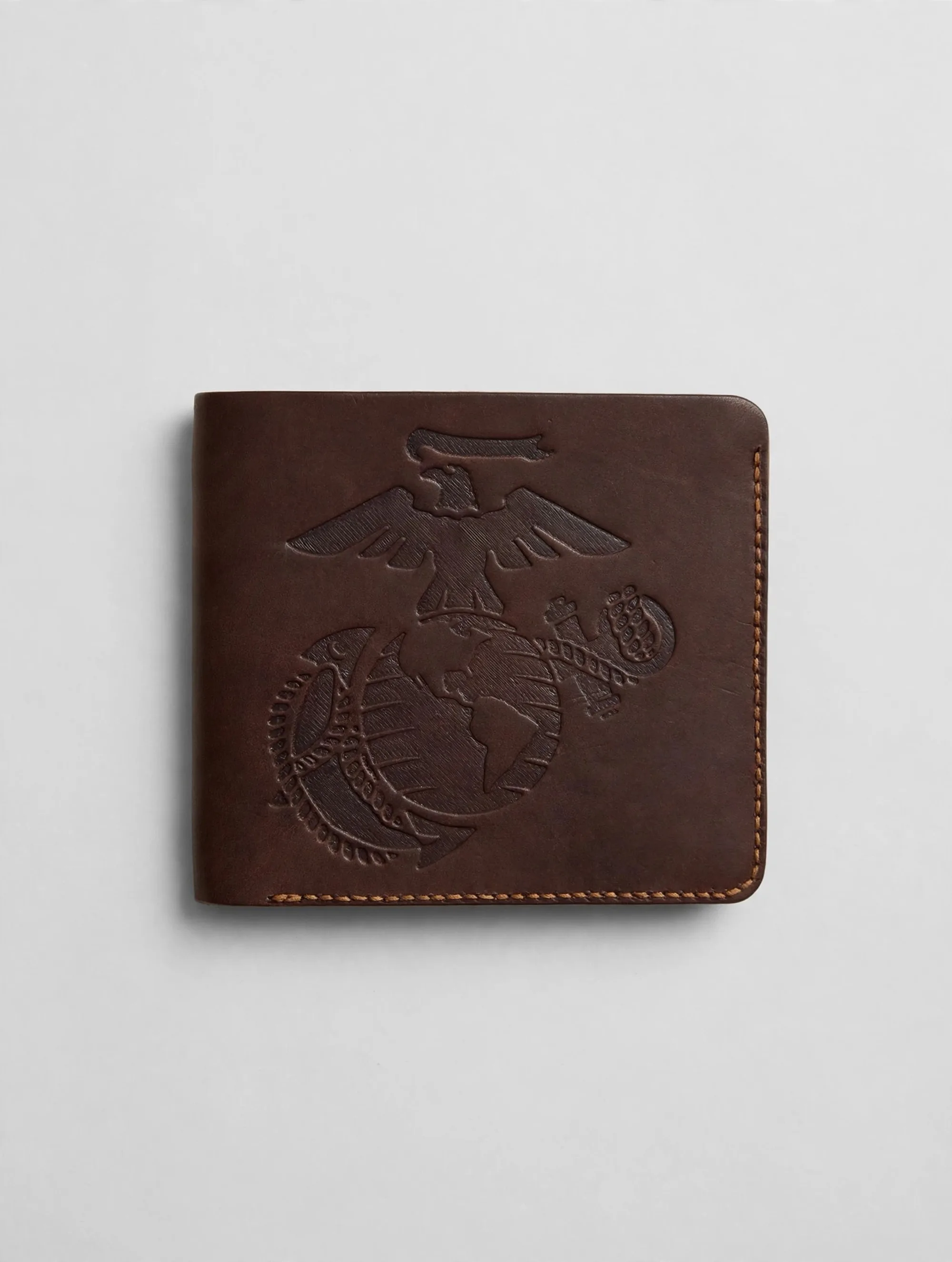 USMC Eagle stamped bifold wallet