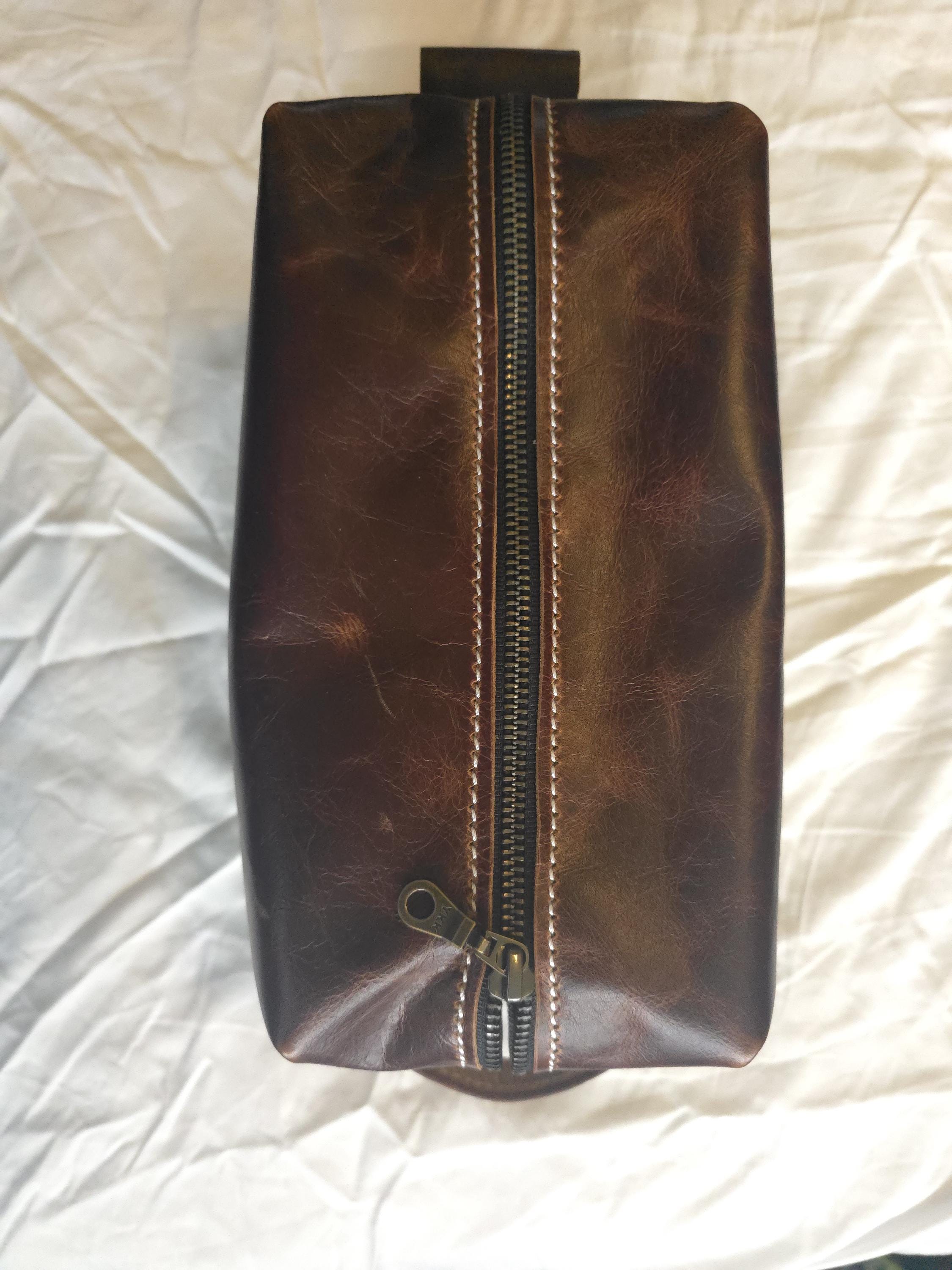 Large Leather Dopp Kit