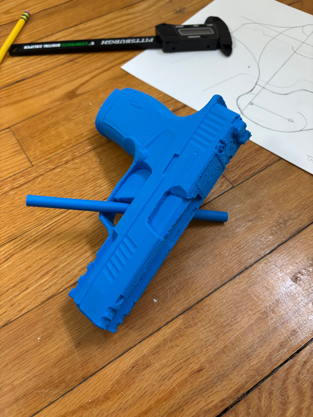 Sig P365 XMacro 1:1 model/replica with sight channel and sight channel tool for leather holster making